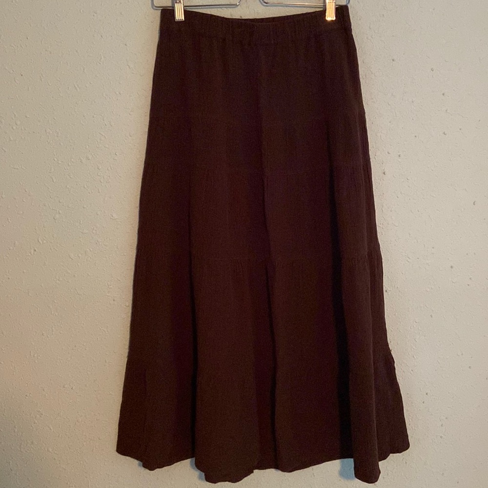 J Jill Long Brown Skirt